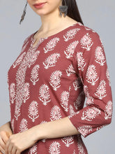 Pure Cotton Printed Kurta Pant Dupatta-VKSKD1035AB